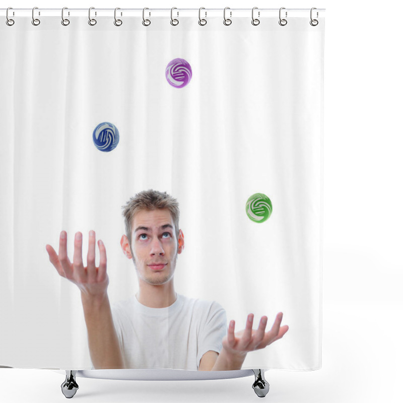 Personality  Young Adult Juggling Balls Shower Curtains