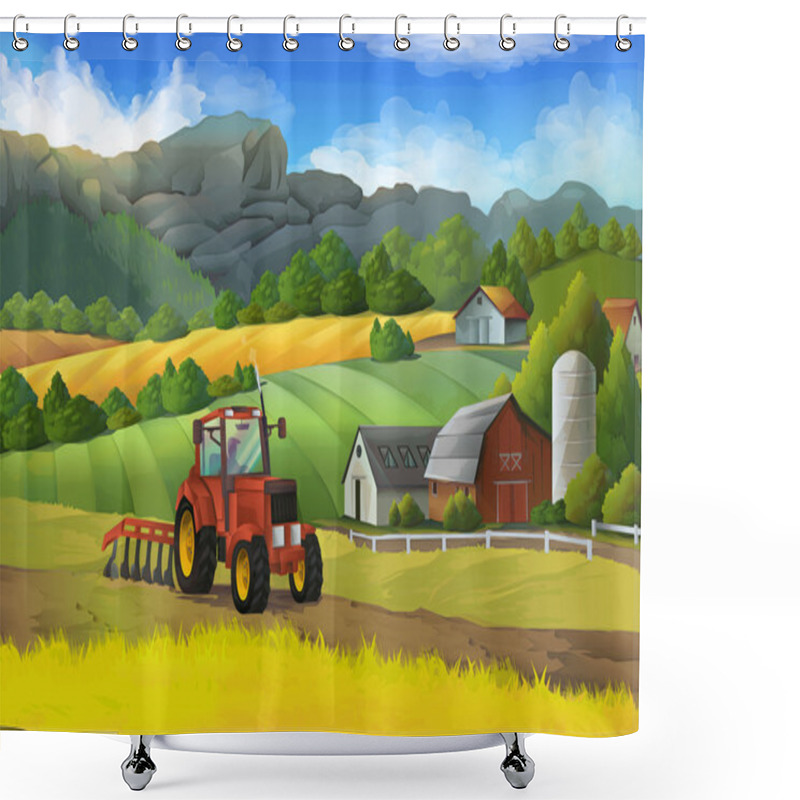 Personality  Farm Rural Landscape Shower Curtains