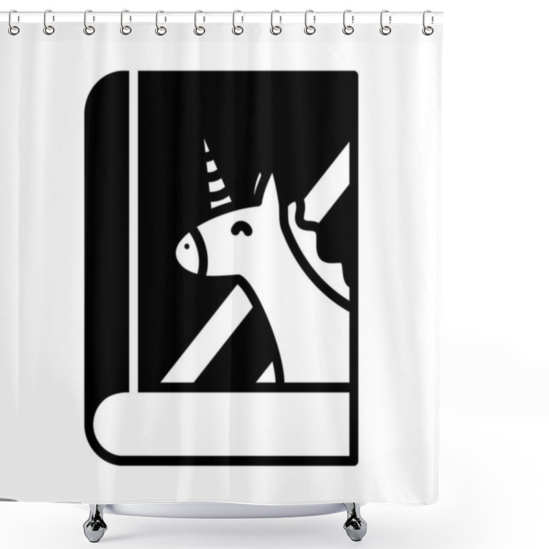 Personality  Storybook Icon. Drawing Book Icon Shower Curtains