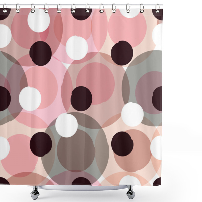 Personality  Seamless Universal Pattern. Polka Dots, Circles Shower Curtains