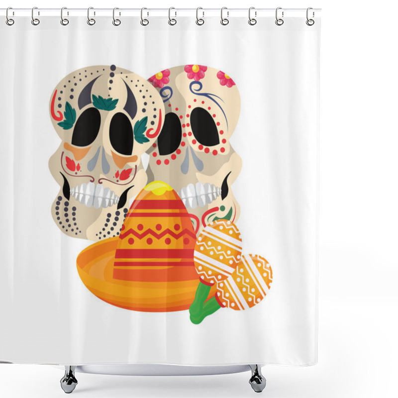 Personality  Day Of The Dead Shower Curtains