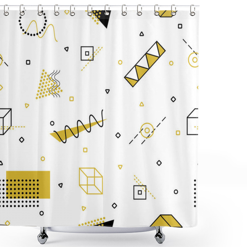 Personality  Vector Abstract Seamless Pattern. Shower Curtains