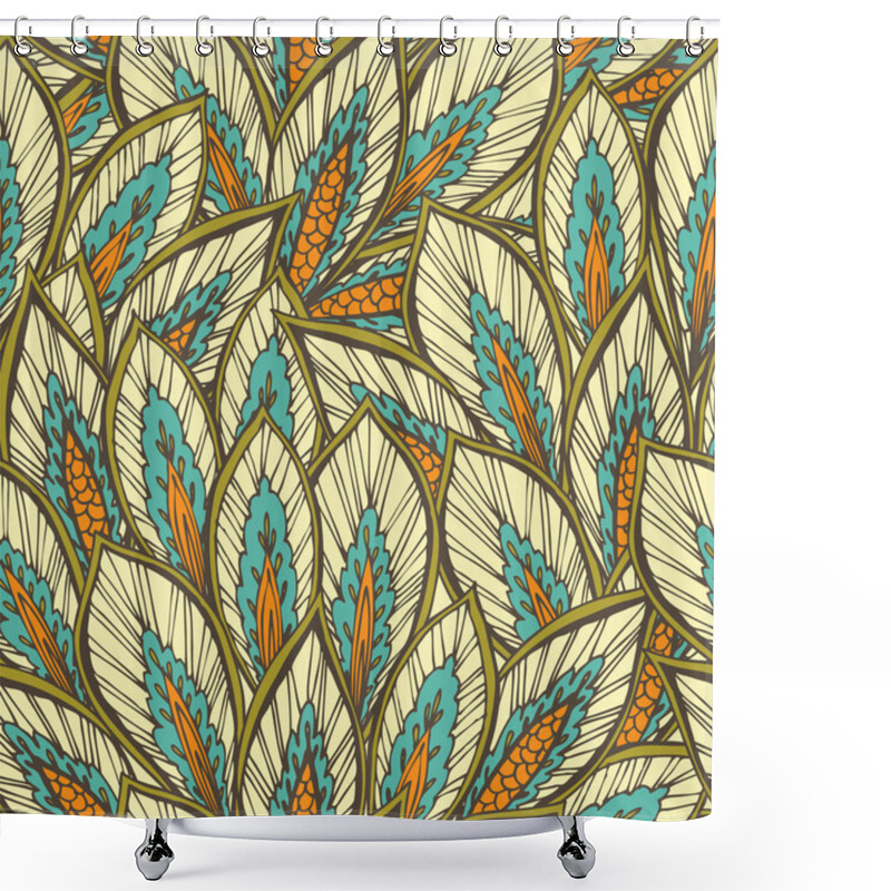 Personality  Vector Seamless Eastern Pattern Shower Curtains