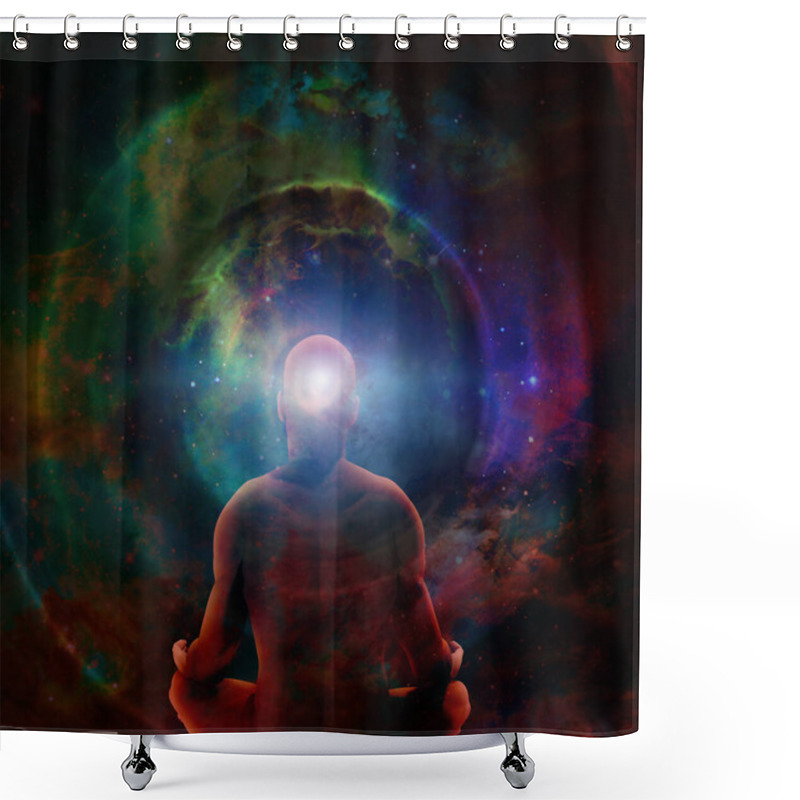 Personality  Meditation In Lotus Position Shower Curtains