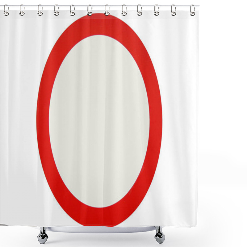 Personality  Red Circle Sign Shower Curtains