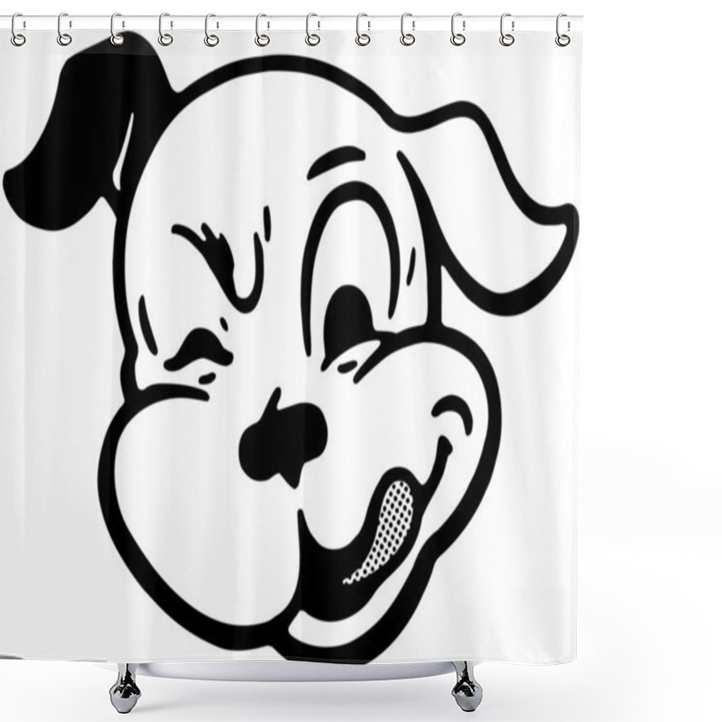 Personality  Winking Dog Shower Curtains