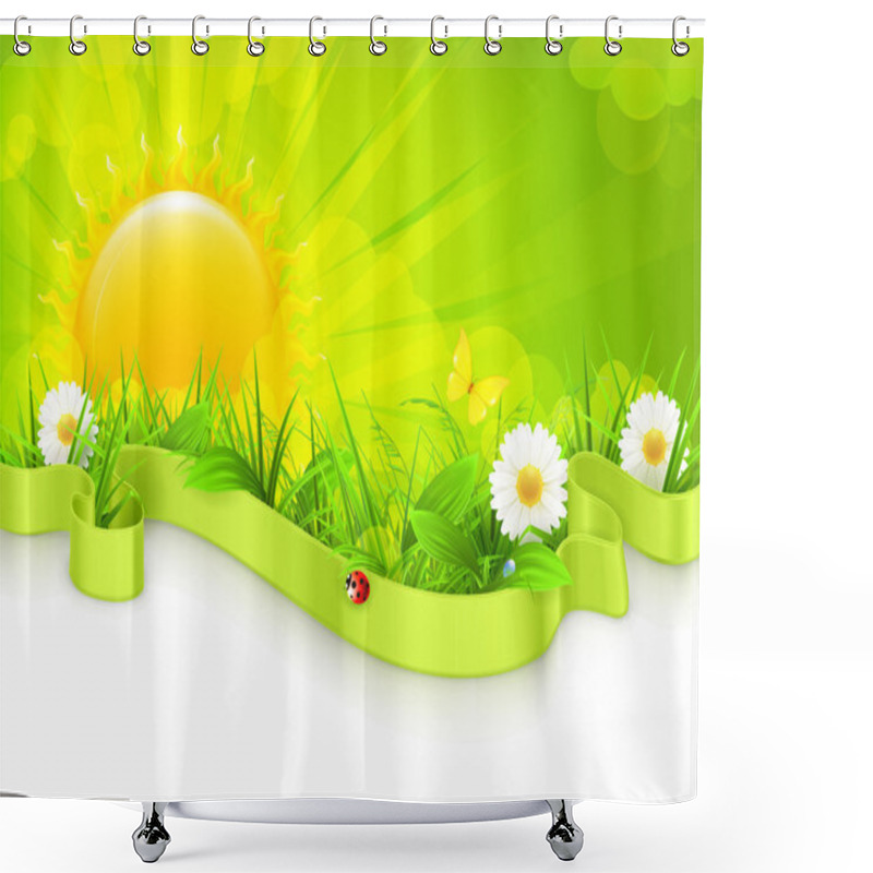 Personality  Landscape Background Shower Curtains