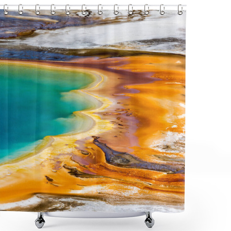 Personality  Colorful Edge Of Grand Prismatic Hot Spring In Yellowstone National Park Wyoming, USA Shower Curtains