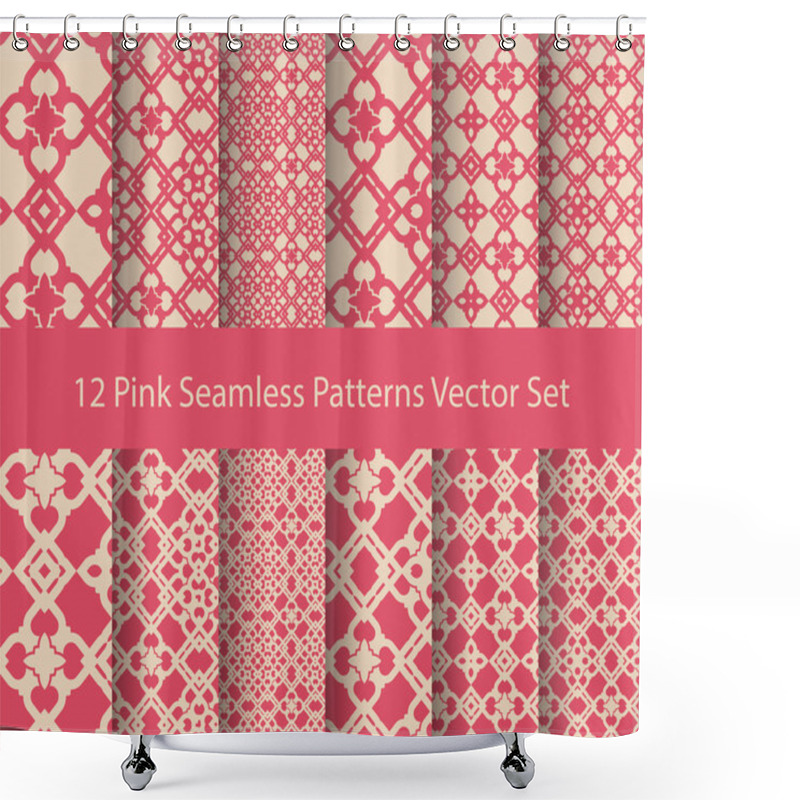 Personality  12 Seamless Pattern Set Shower Curtains