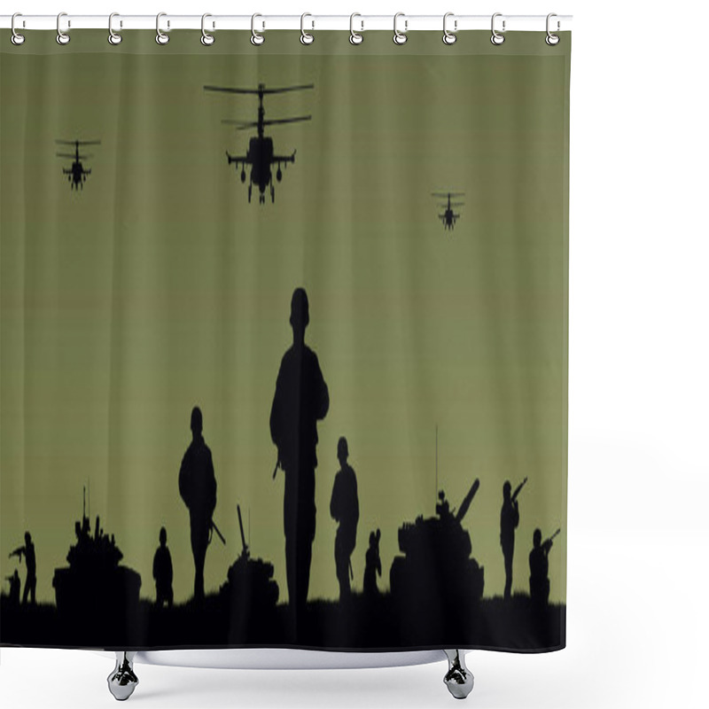 Personality  Soldiers On The Performance Of The Combat Mission Shower Curtains