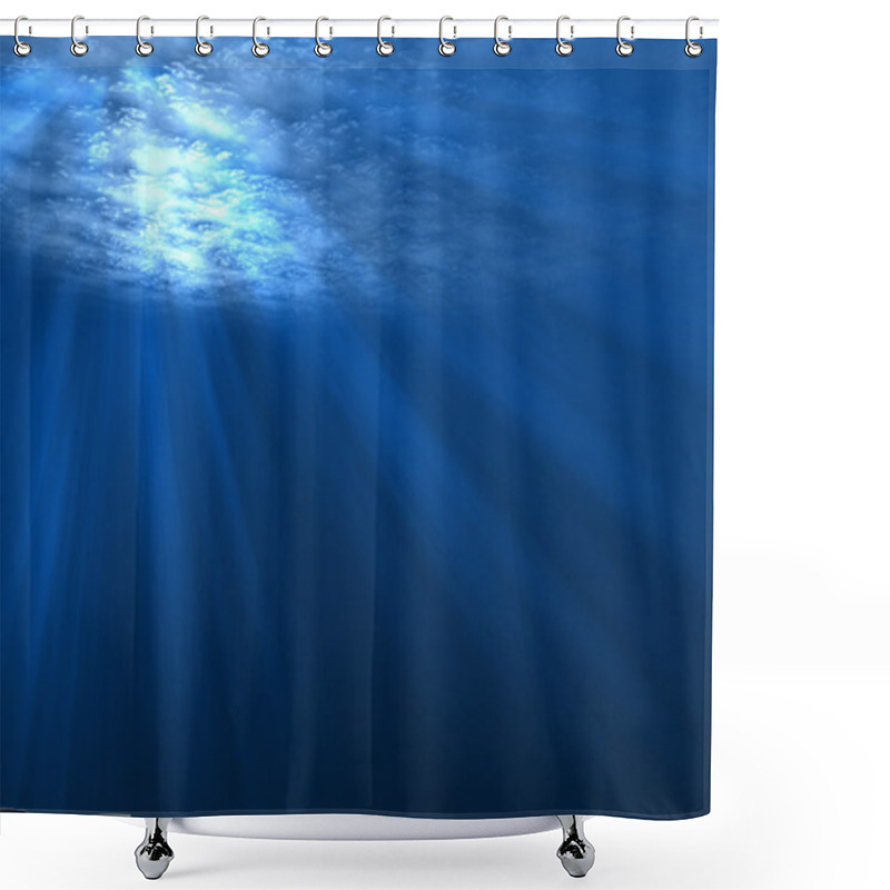 Personality  Underwater Scene With Rays Of Light Shower Curtains