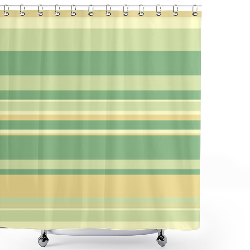 Personality  Elegant Horizontal Stripes In Calming Pastel Greens And Yellows. Perfect For Backgrounds, Website Design, Textiles, And Packaging.  Creates A Serene And Sophisticated Aesthetic. Shower Curtains