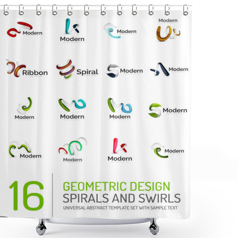 Personality  Logo Collection, Ribbon Waves, Swirls, Spirals Shower Curtains