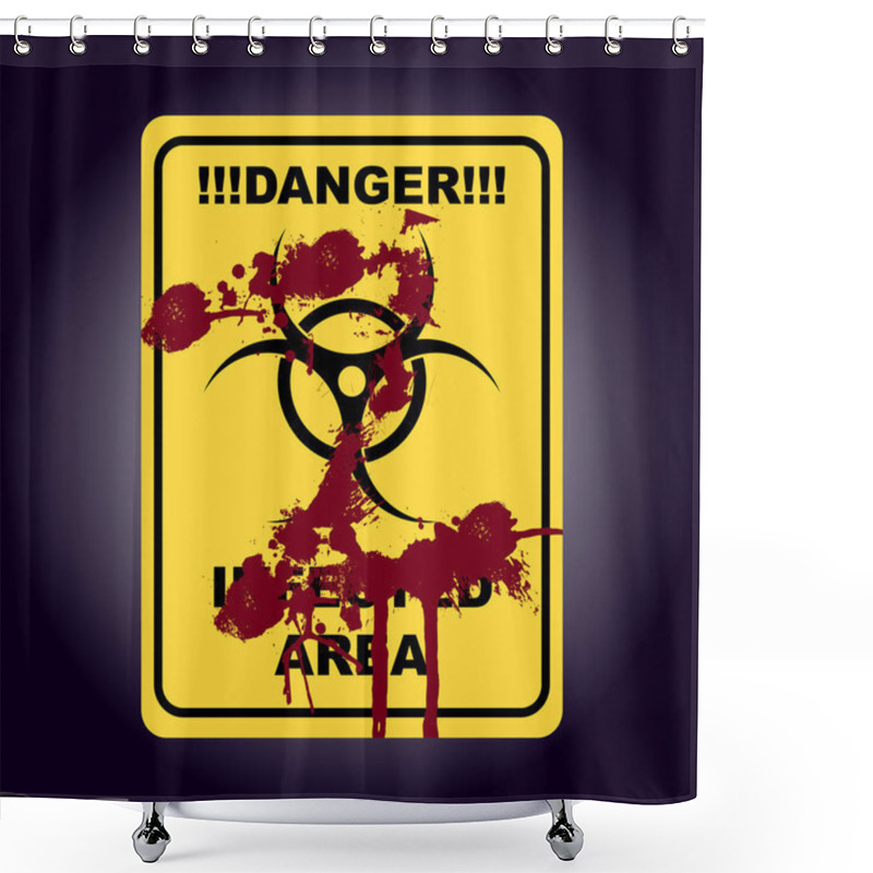 Personality  Sign Of Infected Area Shower Curtains