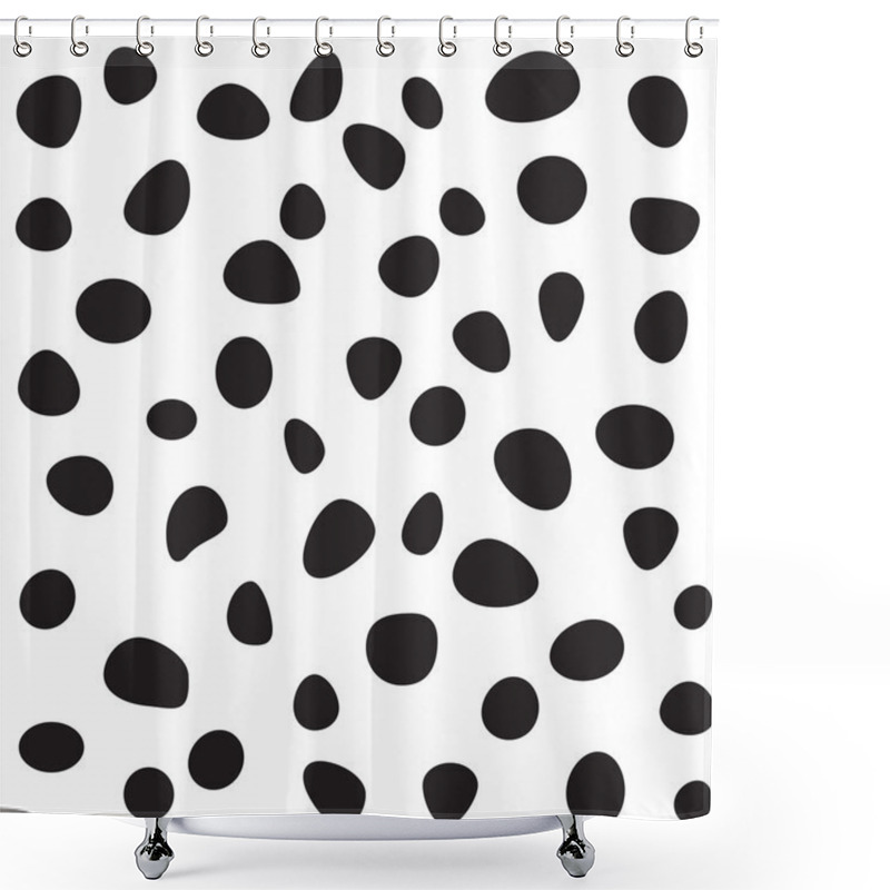 Personality  Dalmatian Dog Black And White Dots Pattern Shower Curtains