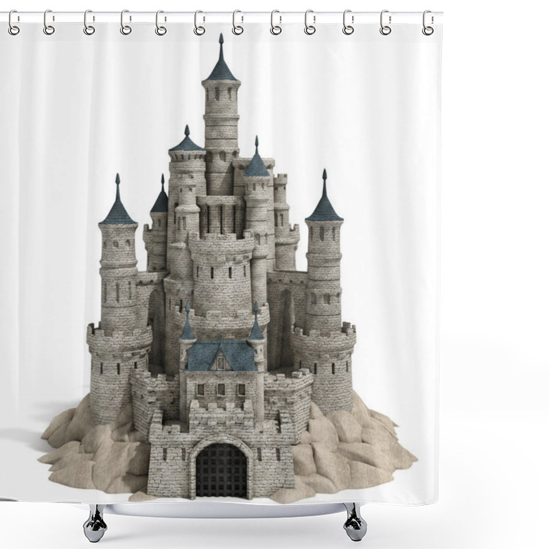 Personality  Stone Castle Shower Curtains