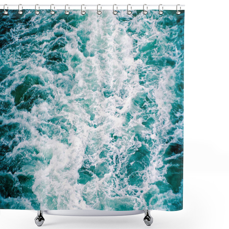 Personality  Tumultuous Ocean Waves Background Texture Shower Curtains