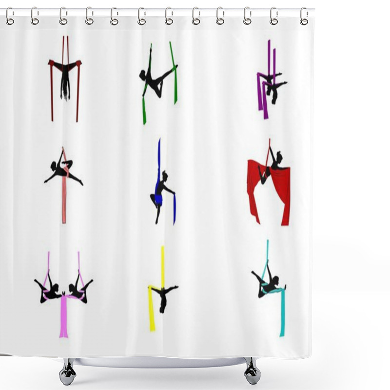 Personality  Aerial Dancers Shower Curtains