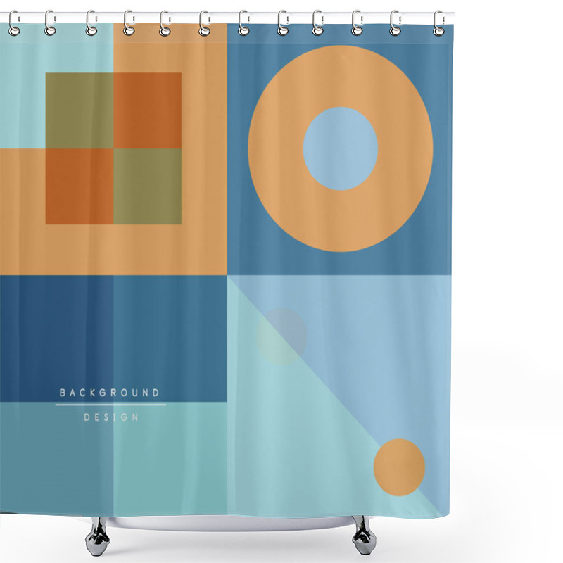 Personality  Neo Memphis Geometric Pattern With Circles, Squares And Lines. Pop Art Abstract Background For Covers, Banners, Flyers And Posters And Other Templates Shower Curtains