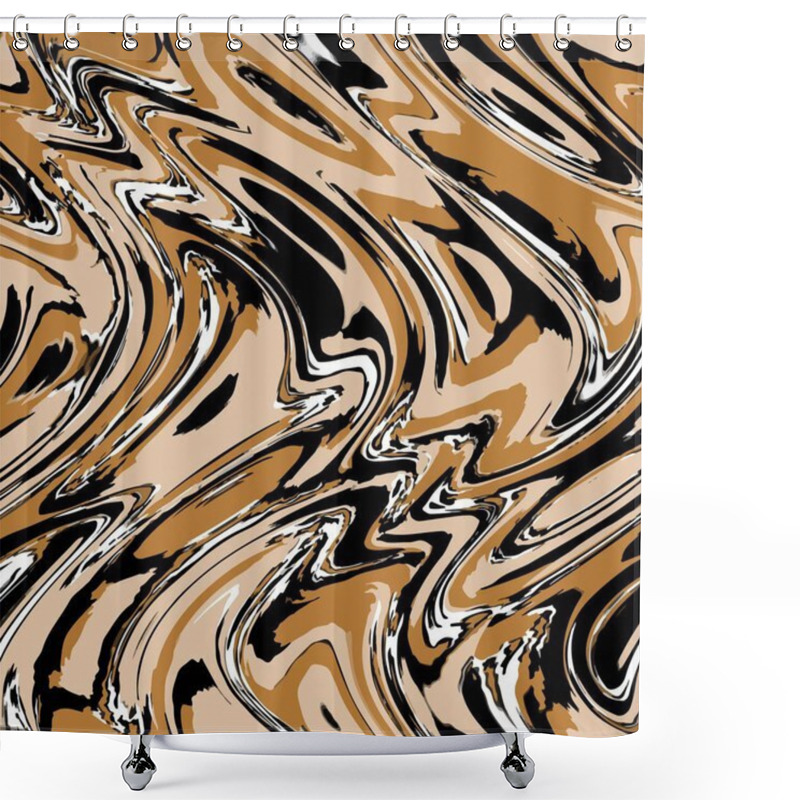 Personality  Colorful Bright Painted Vector Background Of Wavy Lines. Abstract Fashion Texture. Marble, Wallpaper, Geometric Pattern, Scarf, Rug, Pillow, Bandana, Fabric, Clothing, Prints, Textile, Banners Etc. Shower Curtains