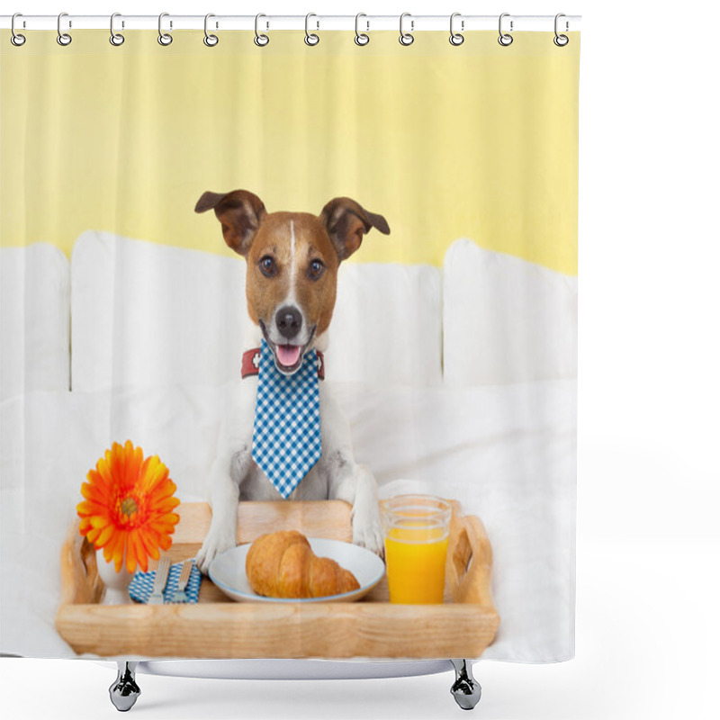 Personality  Breakfast In Bed Shower Curtains