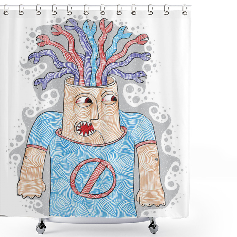 Personality  Angry Person Metaphor Shower Curtains