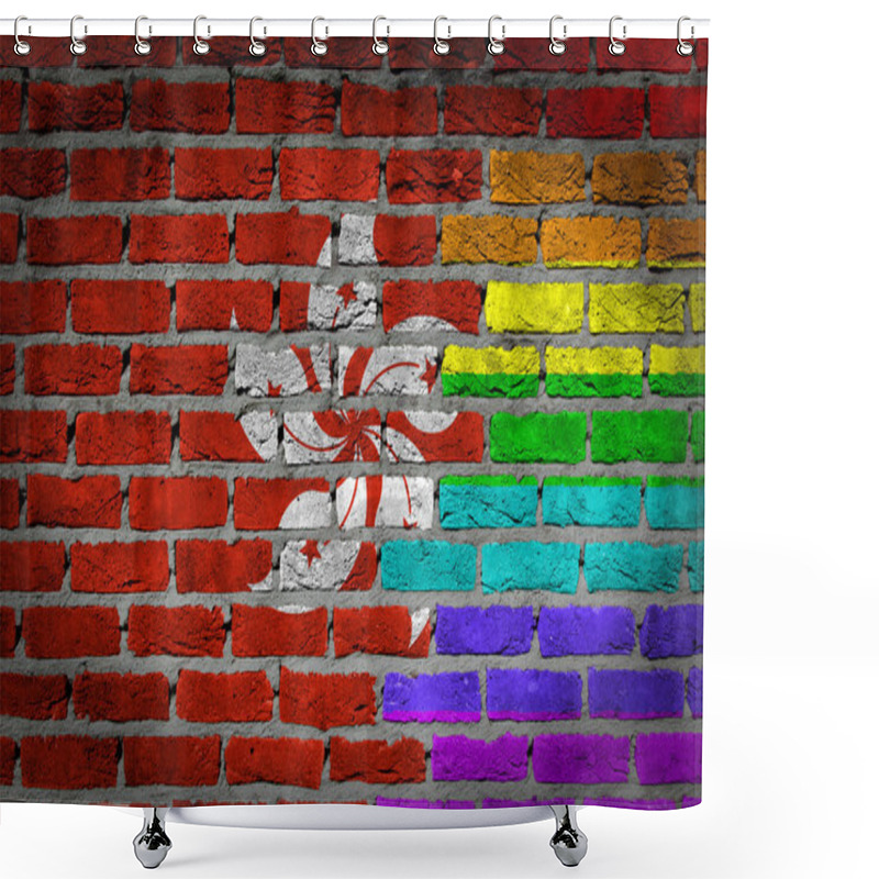 Personality  Dark Brick Wall - Hong Kong Shower Curtains