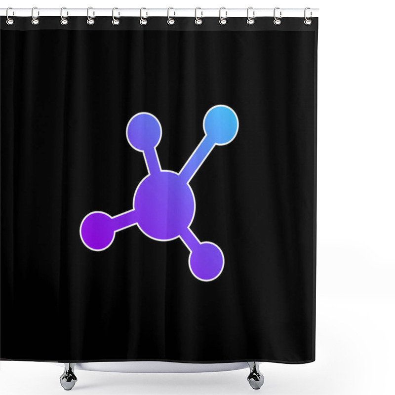 Personality  Atomic Bond Blue Gradient Vector Icon Shower Curtains