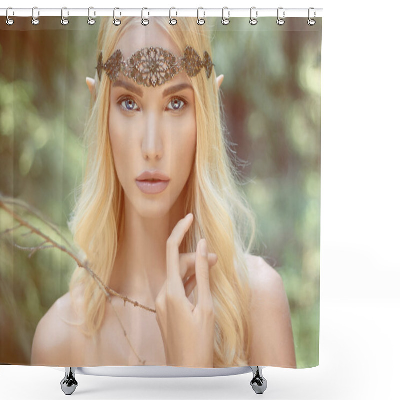 Personality  Fantasy Young Woman In Woods Shower Curtains