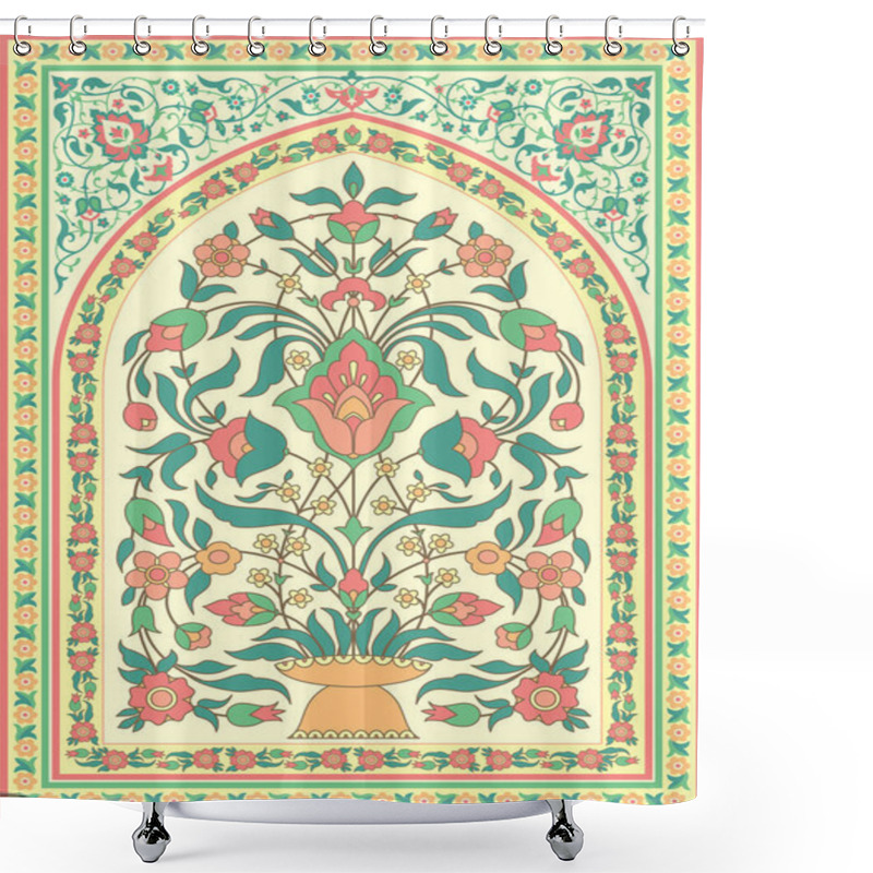 Personality  Traditional Islamic Floral Design Shower Curtains