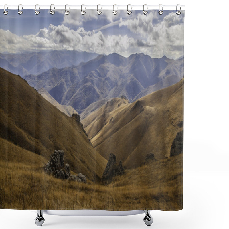 Personality  Mountain Landscape Shower Curtains