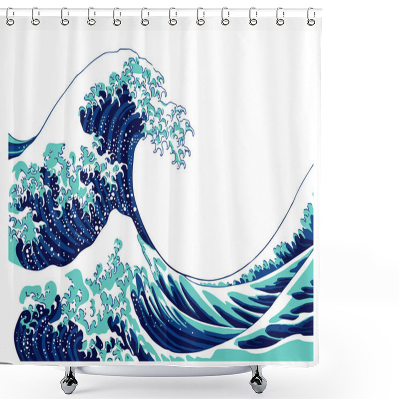 Personality  The Great Wave Off Kanagawa Wave Only Shower Curtains