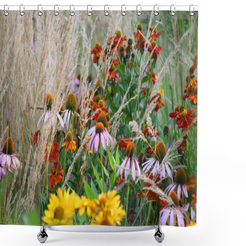 Personality  Flowers In The Evening (summer End) Shower Curtains