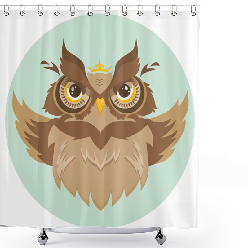 Personality  Decorative Vector Owl Shower Curtains