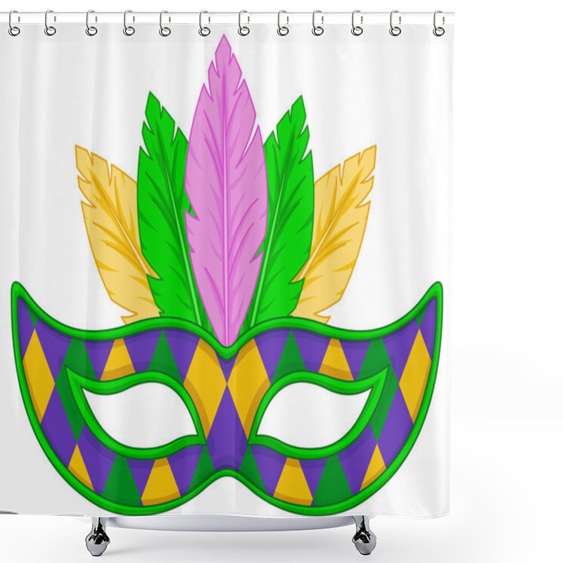 Personality  Mardi Gras Mask Shower Curtains