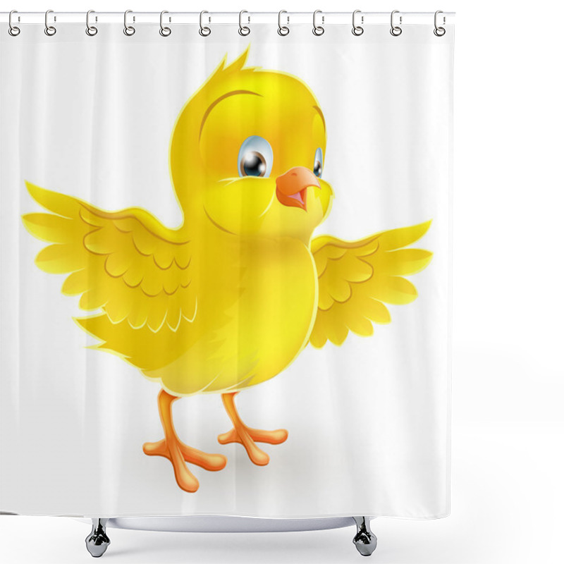 Personality  Cute Happy Little Yellow Easter Chick Shower Curtains