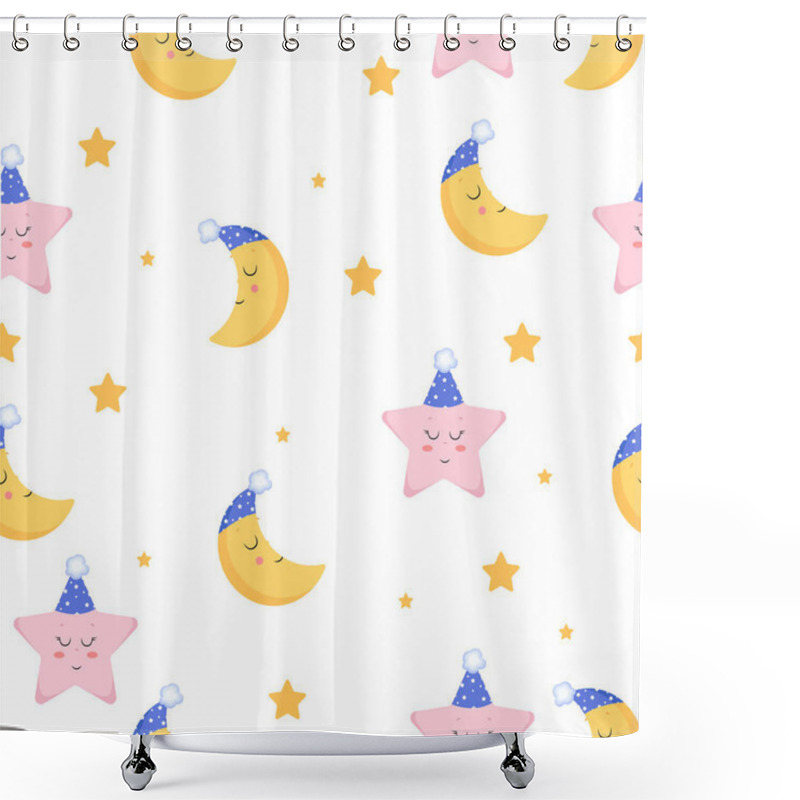 Personality  Seamless Cute Pattern For Kids, Children. Shower Curtains