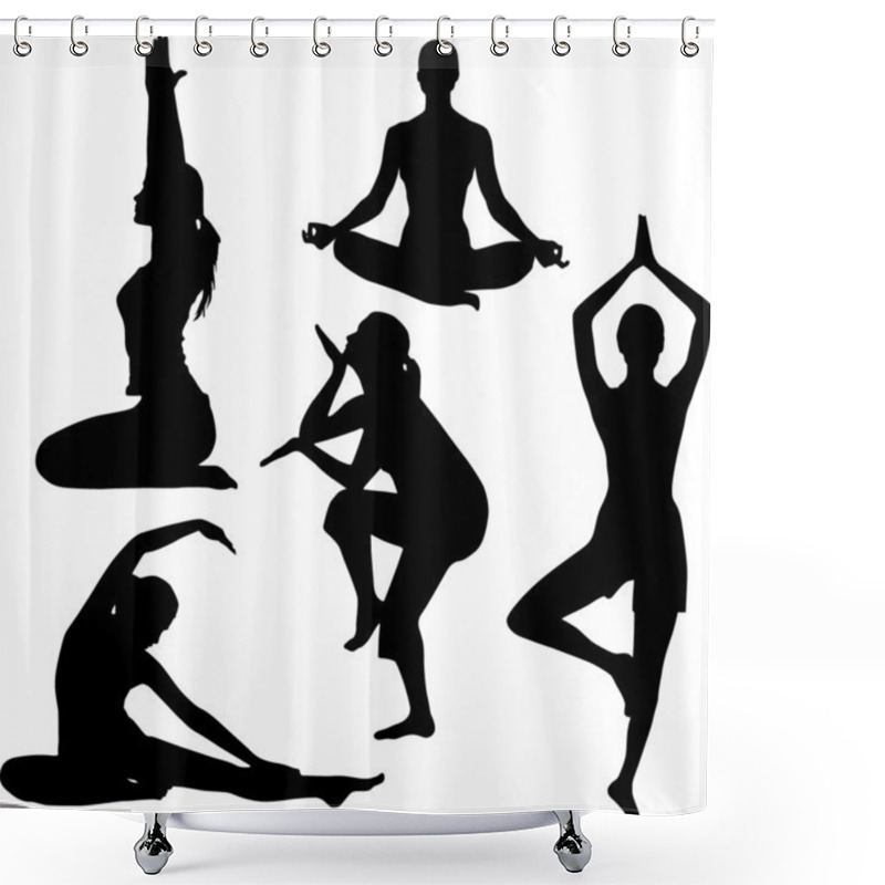 Personality  Yoga Shower Curtains