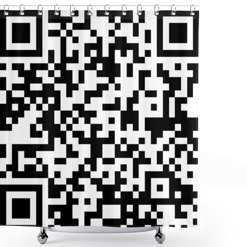 Personality  QR Code Shower Curtains