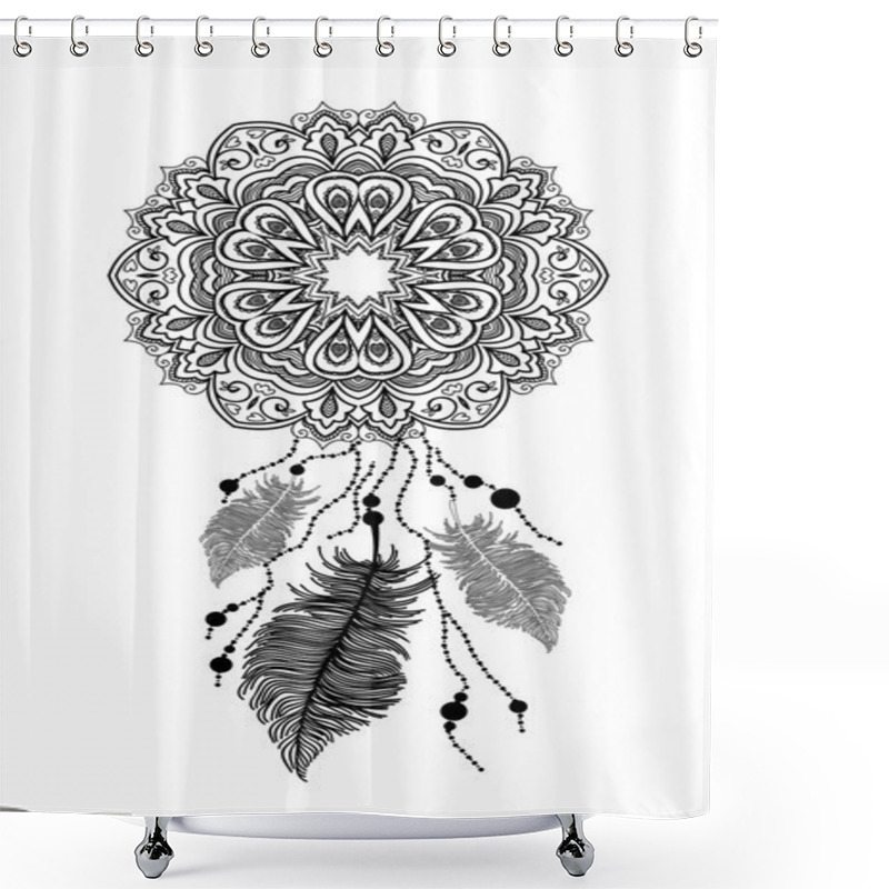 Personality  Mandala Dream Catcher Shower Curtains