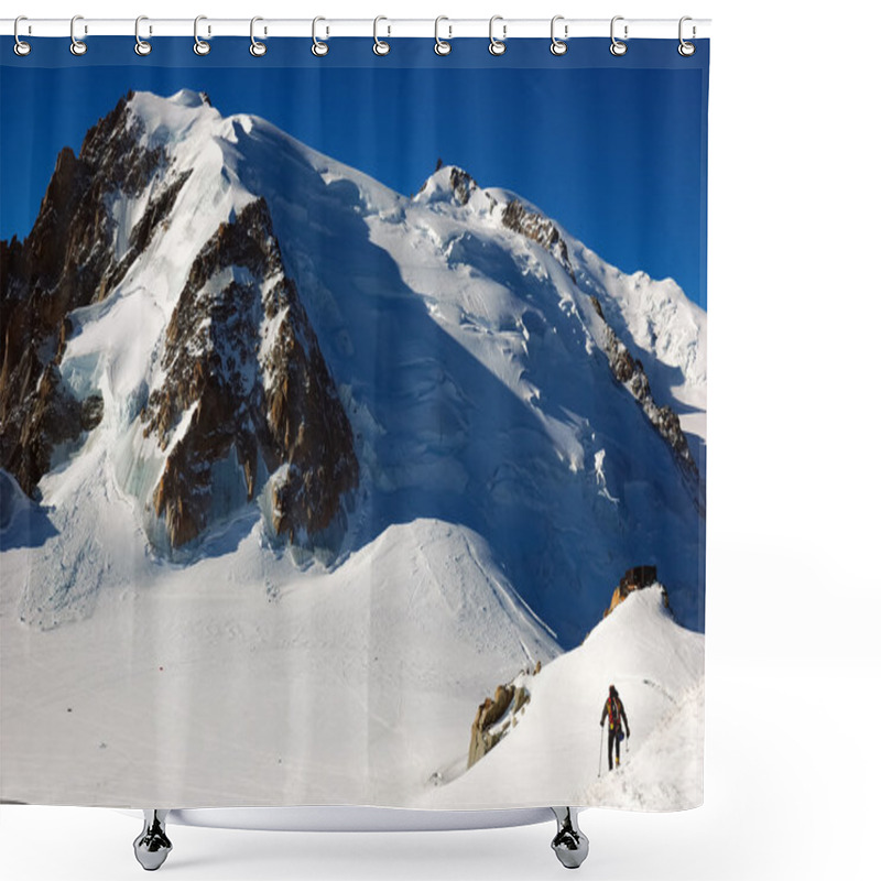 Personality  Aiguille Du Midi At Mont Blanc Shower Curtains