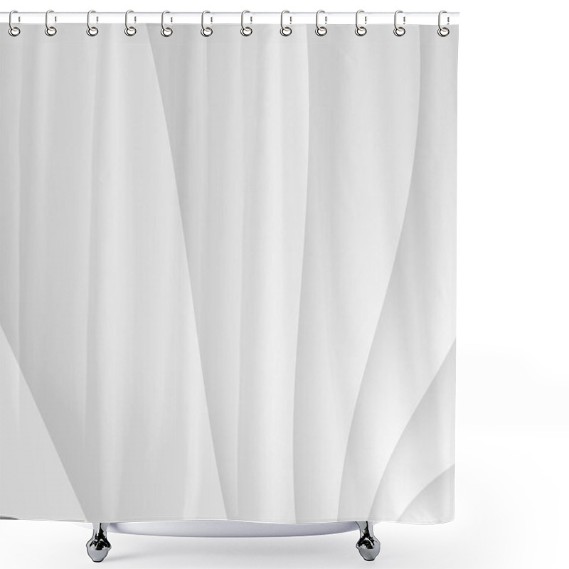 Personality  Plain White Abstract Fractal Background Shower Curtains