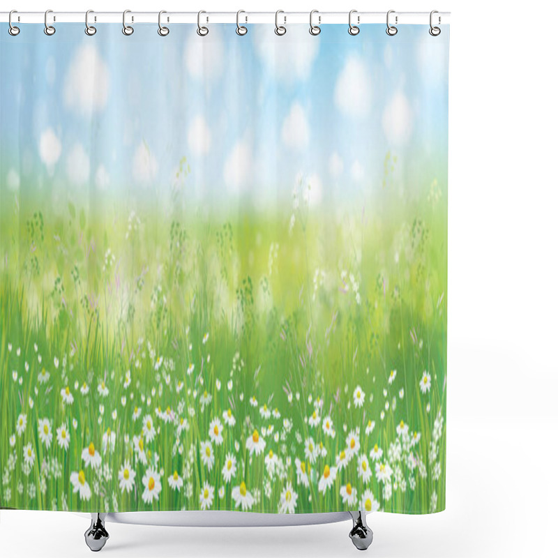 Personality  Summer Nature Background Shower Curtains