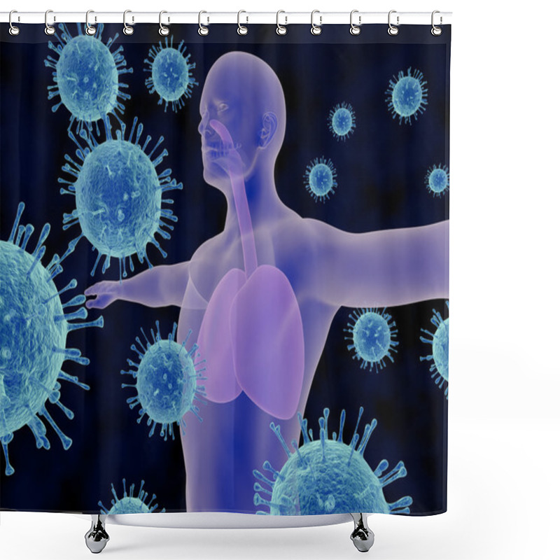 Personality  Respiratory Viral Infection Shower Curtains