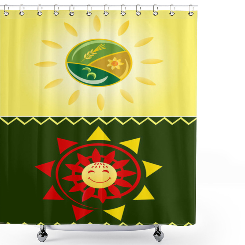 Personality  Sun Icons Shower Curtains