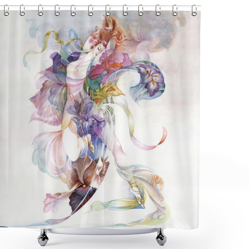 Personality  Allegory Of Iris Flower Shower Curtains