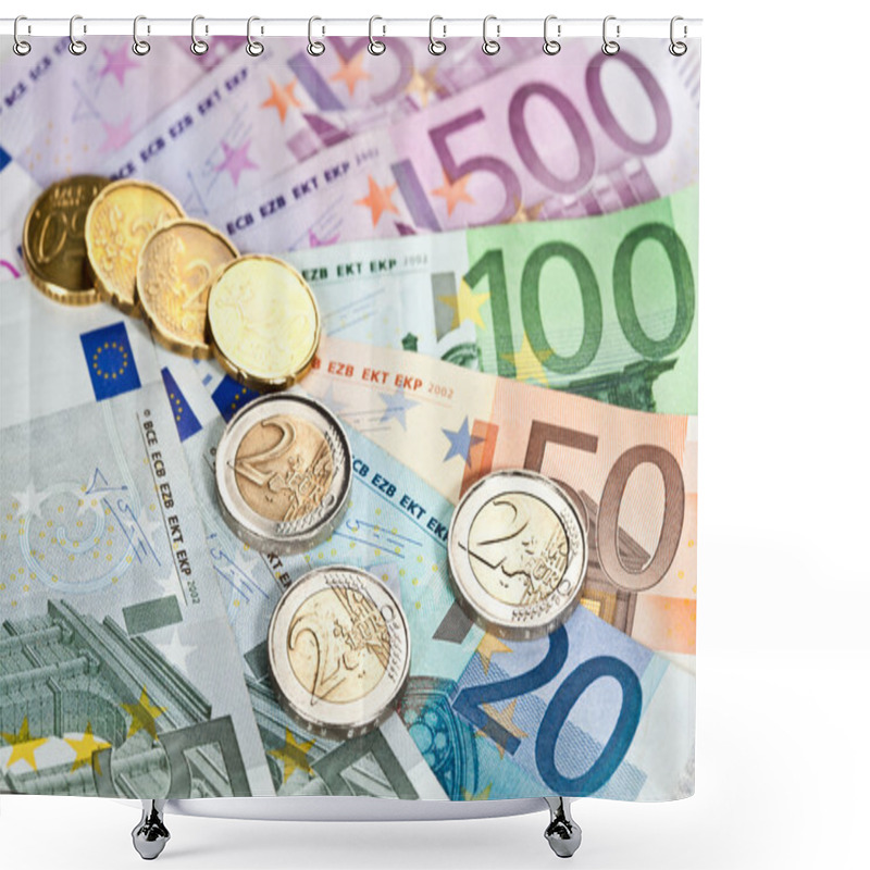 Personality  Euro Money Shower Curtains