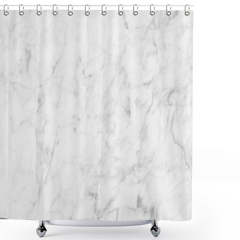 Personality  White (gray)  Marble Texture Background, Detailed Structure Of Marble For Design. Shower Curtains