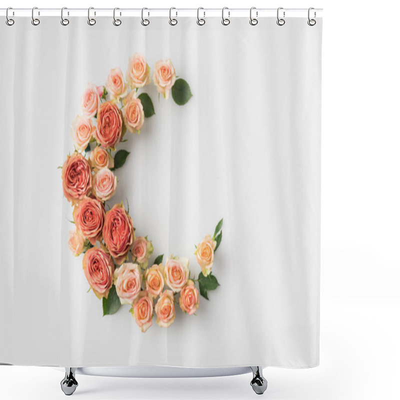 Personality  Pink Flower Wreath Shower Curtains