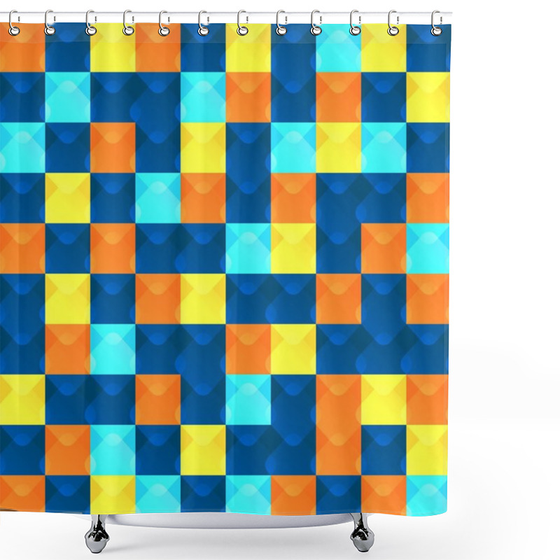 Personality  Diagonal Squares Background Shower Curtains